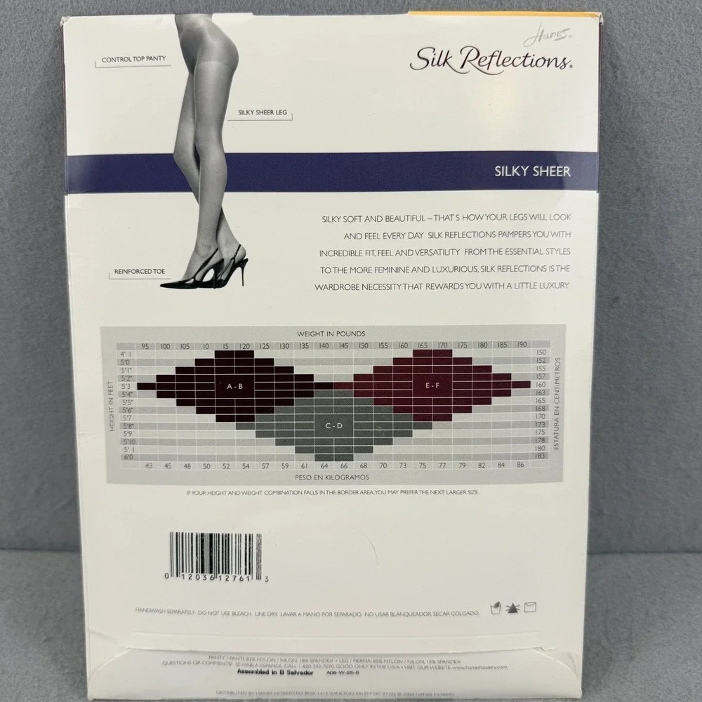 Hanes Silk Reflections Silky Sheer Control Top Pantyhose‎ 718 Little Color CD